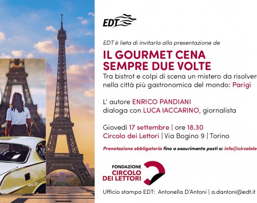 enrico pandiani Il gourmet cena sempre due volte Circolo dei Lettori Torino 17 settembre
