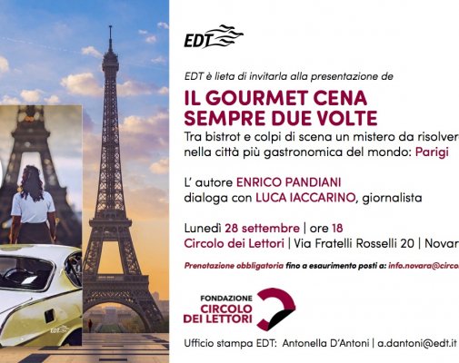 enrico pandiani Il gourmet cena sempre due volte Circolo dei Lettori novara