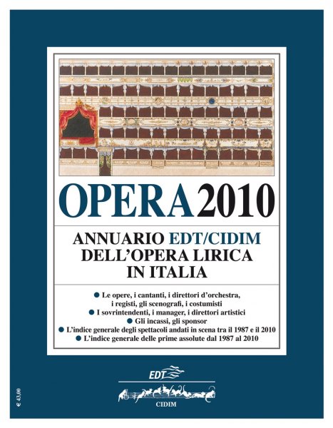 Copertina di Opera 2010 Copertina di Opera 2010