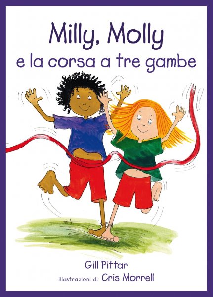 Copertina di Milly, Molly e la corsa a tre gambe Copertina di Milly, Molly e la corsa a tre gambe
