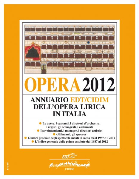 Copertina di Opera 2012 Copertina di Opera 2012