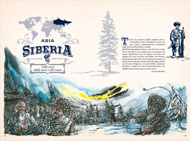 atlante delle avventure e dei viaggi per terra e per mare con brani scelti dalle opere del cap cav emilio salgari anselmo roveda marco paci novita giralangolo siberia